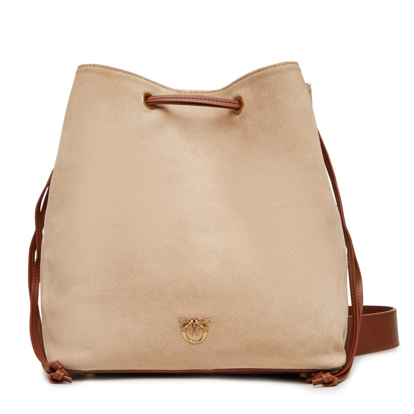 Дамска чанта PINKO Secchiello Classic PE 25 PLTT 104305 A2CC Бежов цвят на ниска цена