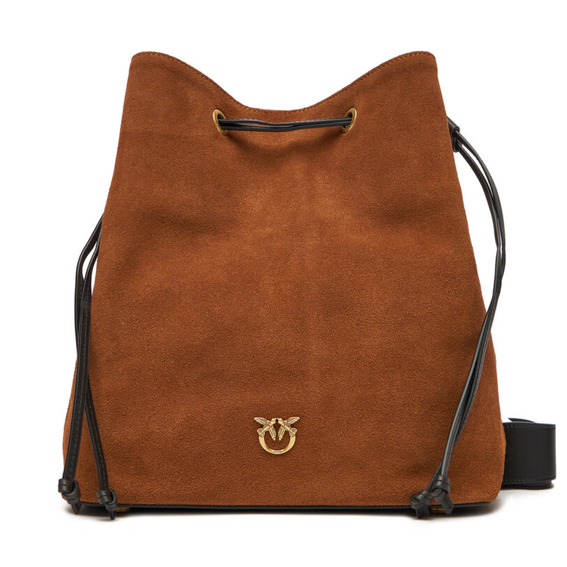 Дамска чанта PINKO Secchiello Classic PE 25 PLTT 104305 A2CC Кафяв цвят на ниска цена