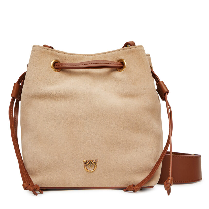 Дамска чанта PINKO Secchiello Mini PE 25 PLTT 104303 A2CC Бежов цвят на ниска цена