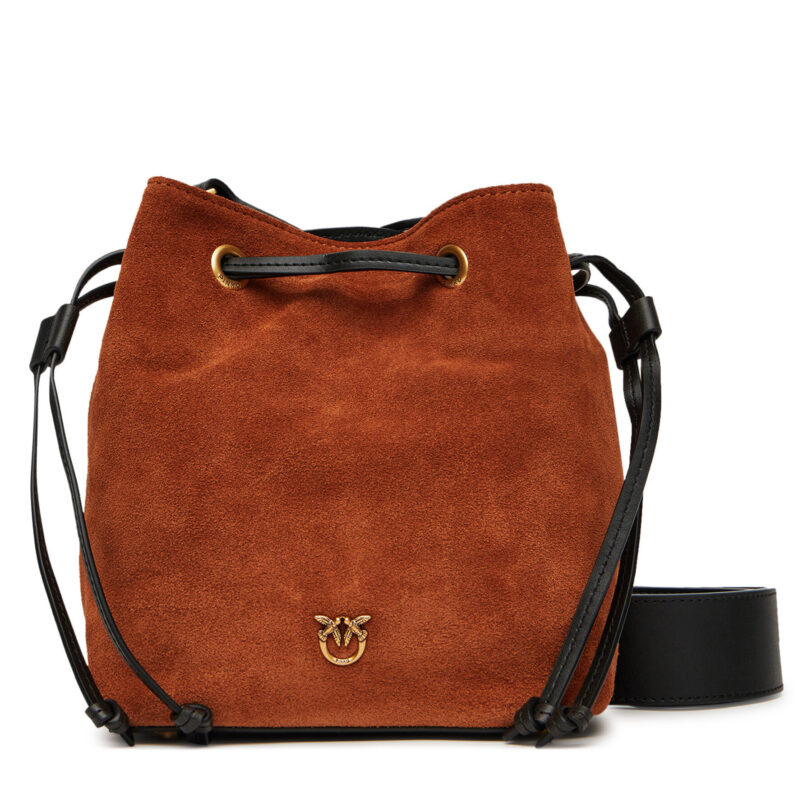 Дамска чанта PINKO Secchiello Mini PE 25 PLTT 104303 A2CC Кафяв цвят на ниска цена