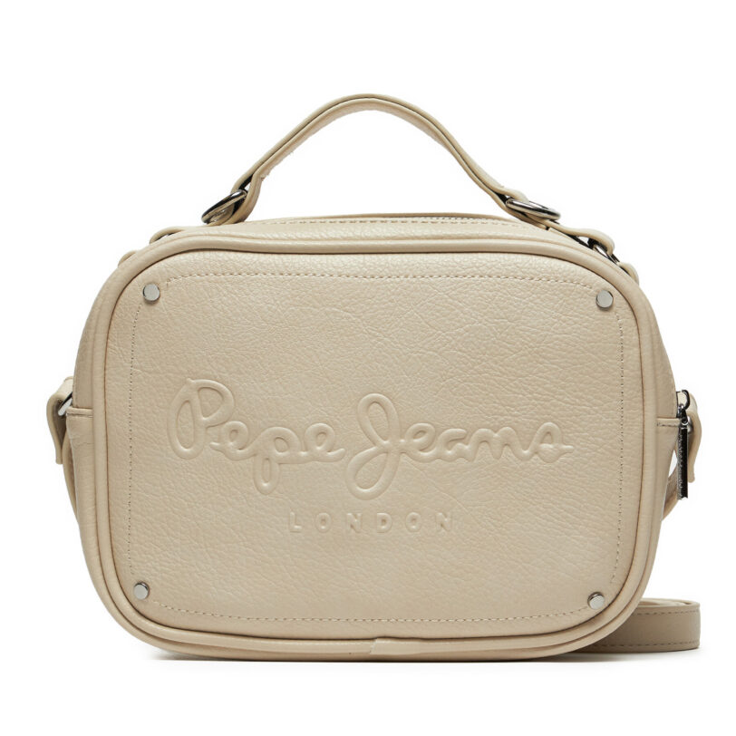 Дамска чанта Pepe Jeans PL031563 Екрю цвят на ниска цена
