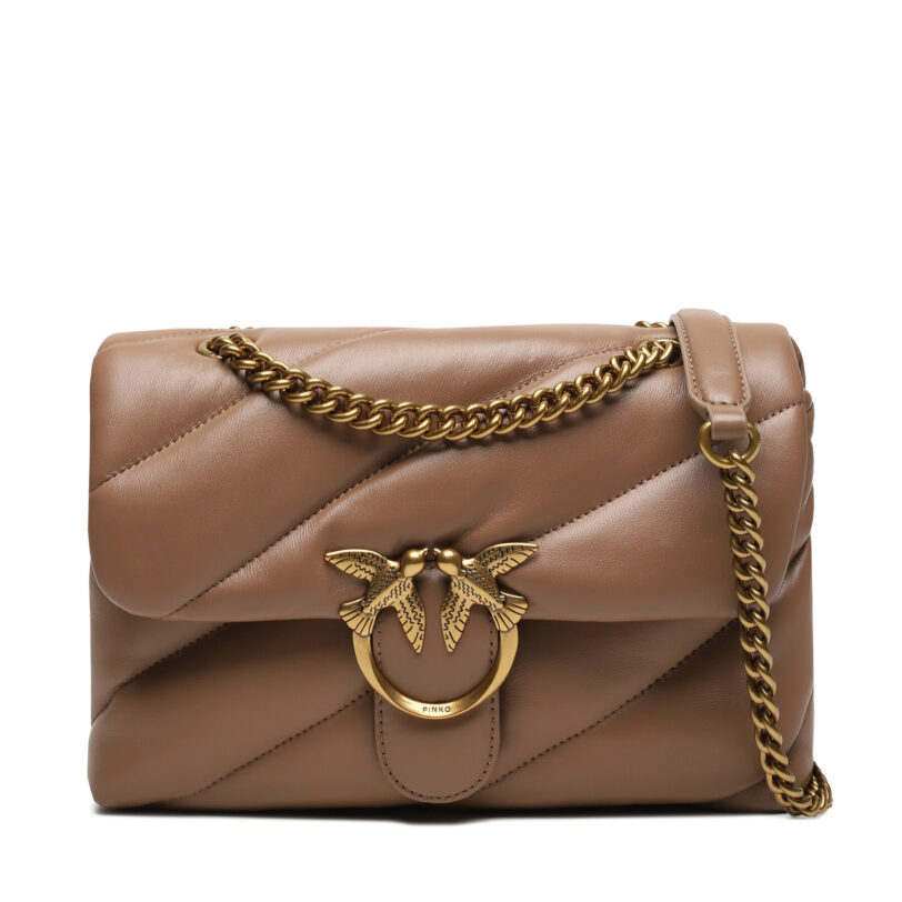 Дамска чанта Pinko Love Classic Puff Cl AI 23-24 100038 A0F2 Кафяв цвят на ниска цена