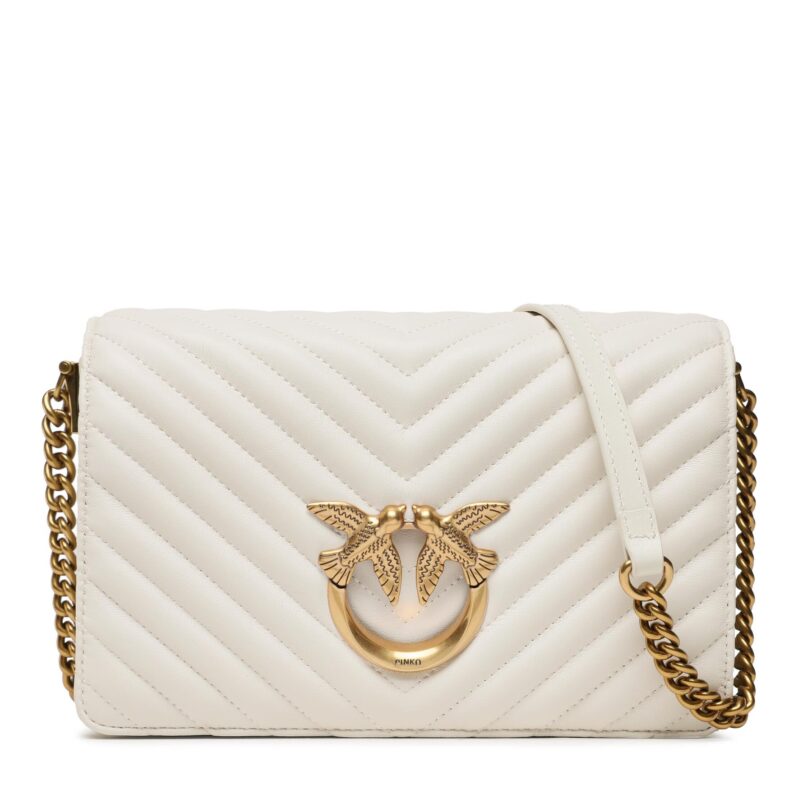 Дамска чанта Pinko Love Click Classic PE 23 PLTT 100063 A0GK Екрю цвят на ниска цена