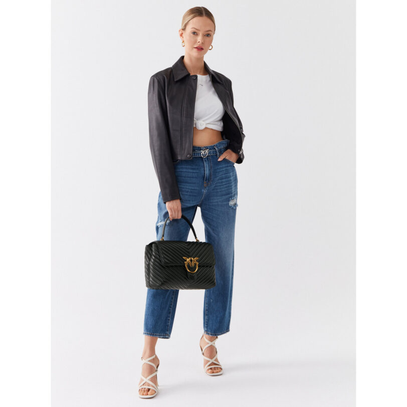 Дамска чанта Pinko Love Lady Puff Big Cl PE 23 PLTT 100042 A0GK Черен цвят на ниска цена