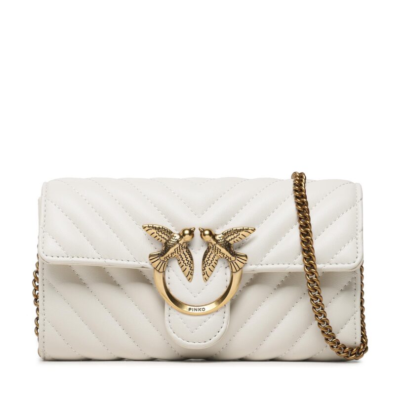Дамска чанта Pinko Love Mini Icon Wallet C PE 23 PLTT 100062 A0GK Екрю цвят на ниска цена
