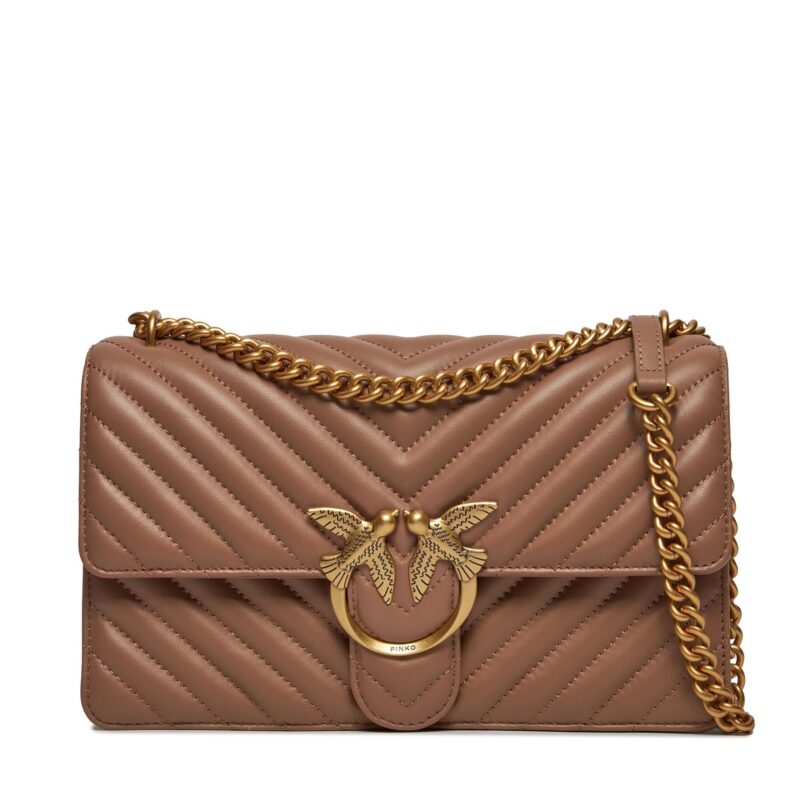 Дамска чанта Pinko Love One Classic Dc PE 24 PLTT 100941 A0GK Кафяв цвят на ниска цена