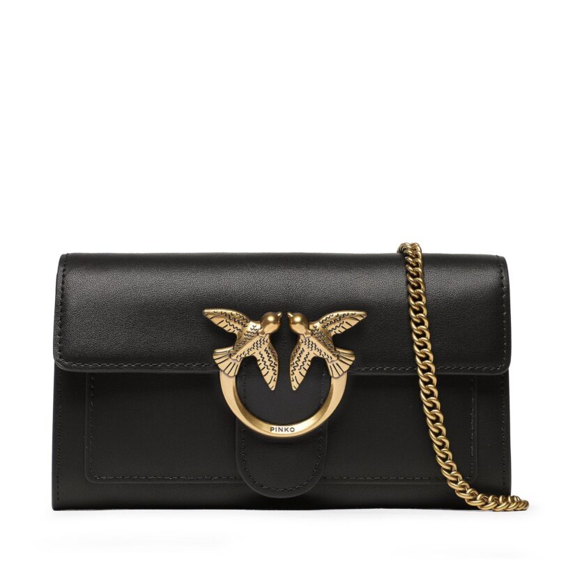 Дамска чанта Pinko Love One Wallet C PE 23 PLTT 100062 A0F1 Черен цвят на ниска цена