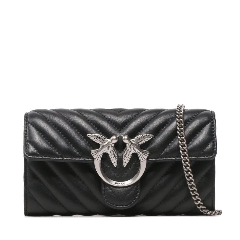 Дамска чанта Pinko Love One Wallet C PE 23 PLTT 100062 A0GK Черен цвят на ниска цена