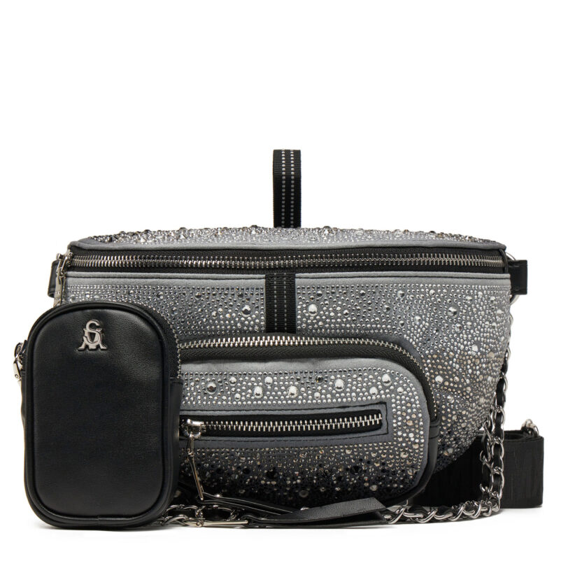 Дамска чанта Steve Madden Bmaxima-R SM13001345 Сребрист цвят на ниска цена