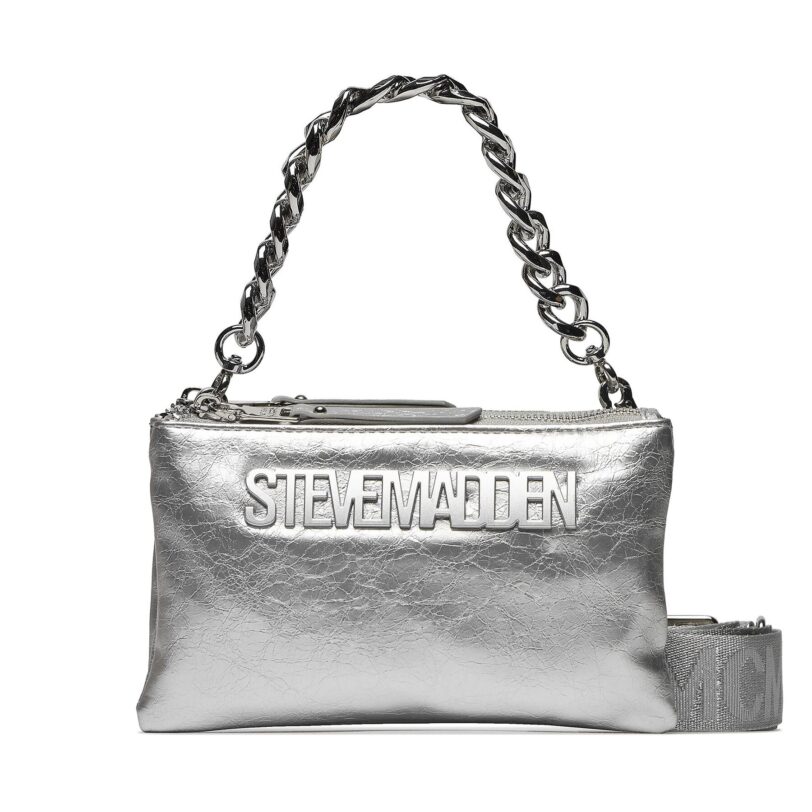 Дамска чанта Steve Madden Bnicco SM13001162-SIL Сребрист цвят на ниска цена