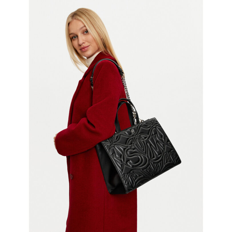 Дамска чанта Steve Madden Bstatuss SM13001566 Черен цвят на ниска цена