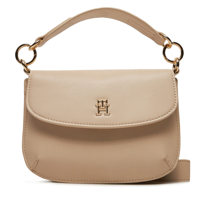 Дамска чанта Tommy Hilfiger Chic Crossover AW0AW16686 Бежов цвят на ниска цена