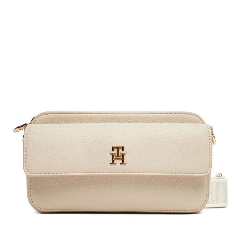 Дамска чанта Tommy Hilfiger DISTINCT CAMERA BAG AW0AW17455 Бежов цвят на ниска цена