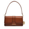 Дамска чанта Tommy Hilfiger Heritage Leather Conv Cross BAW0AW17400 Кафяв цвят на ниска цена