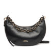 Дамска чанта Tommy Hilfiger Moon Leather Crossover AW0AW17467 Черен цвят на ниска цена