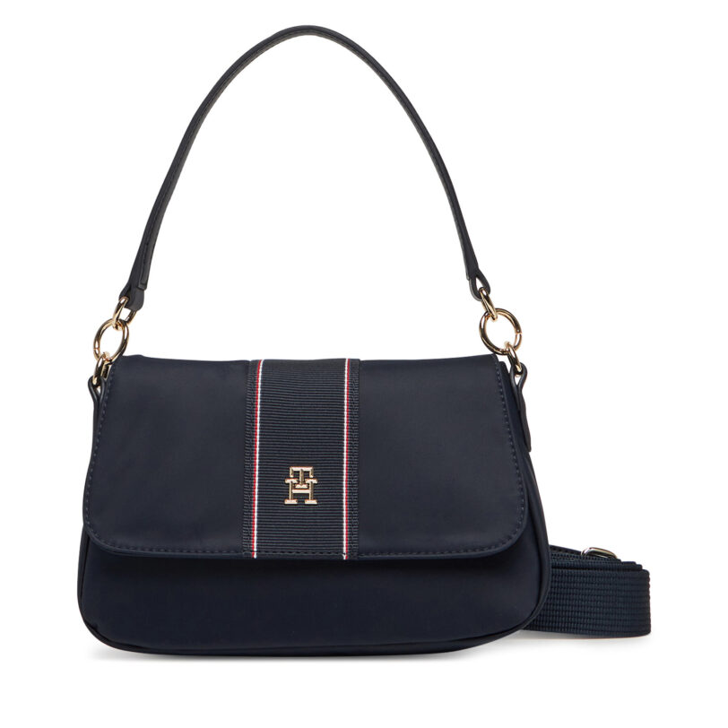 Дамска чанта Tommy Hilfiger Poppy Conv. Crossover Corp AW0AW17168 Тъмносин цвят на ниска цена