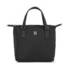 Дамска чанта Tommy Hilfiger Poppy Th Small Tote AW0AW15640 Черен цвят на ниска цена