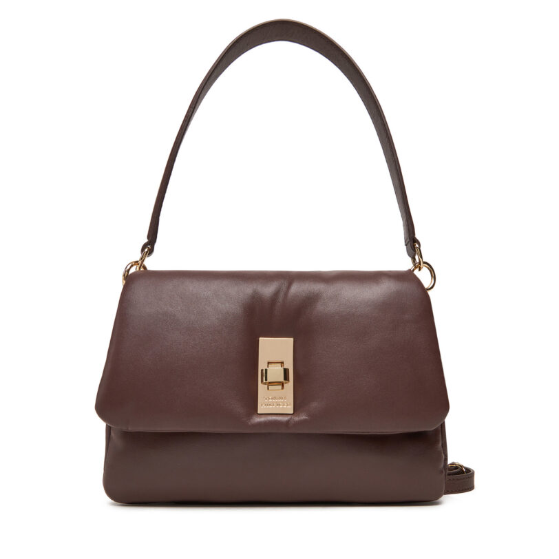 Дамска чанта Tommy Hilfiger Soft Leather Conv Crossover AW0AW17638 Кафяв цвят на ниска цена