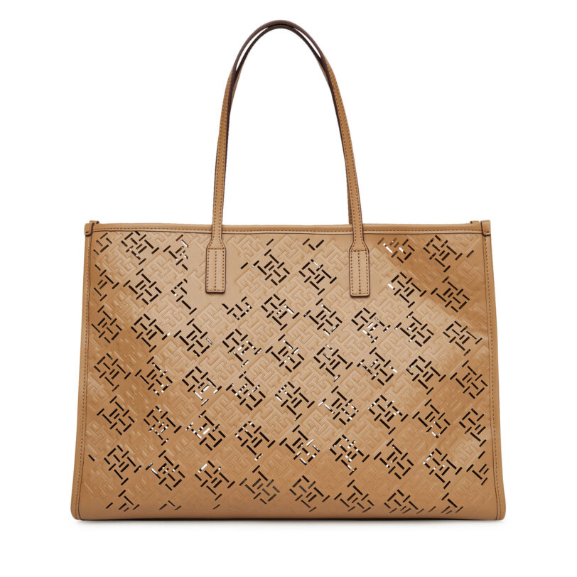 Дамска чанта Tommy Hilfiger Th City AW0AW17501 Кафяв цвят на ниска цена