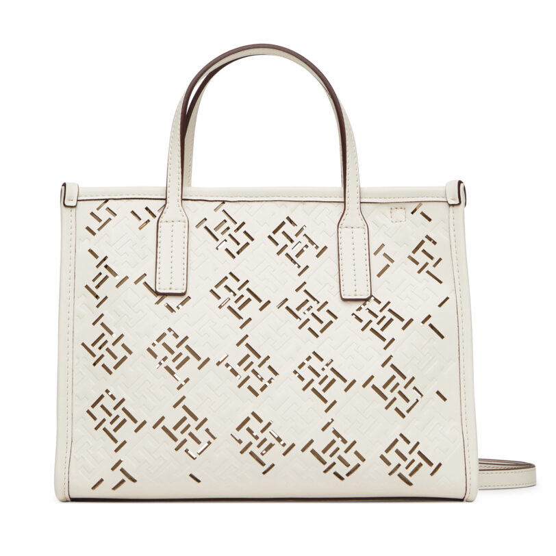 Дамска чанта Tommy Hilfiger Th City Mini AW0AW17500 Екрю цвят на ниска цена