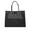 Дамска чанта Tommy Hilfiger Th City Summer Tote Woven AW0AW17640 Черен цвят на ниска цена