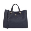 Дамска чанта Tommy Hilfiger Th Emblem Satchel AW0AW15177 Тъмносин цвят на ниска цена