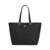 Дамска чанта Tommy Hilfiger Th Emblem Tote AW0AW15178 Черен цвят на ниска цена