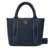Дамска чанта Tommy Hilfiger Th Logotape Mini Tote AW0AW17201 Тъмносин цвят на ниска цена
