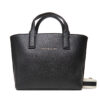 Дамска чанта Tommy Hilfiger Th Logotape Mini Tote AW0AW17448 Черен цвят на ниска цена