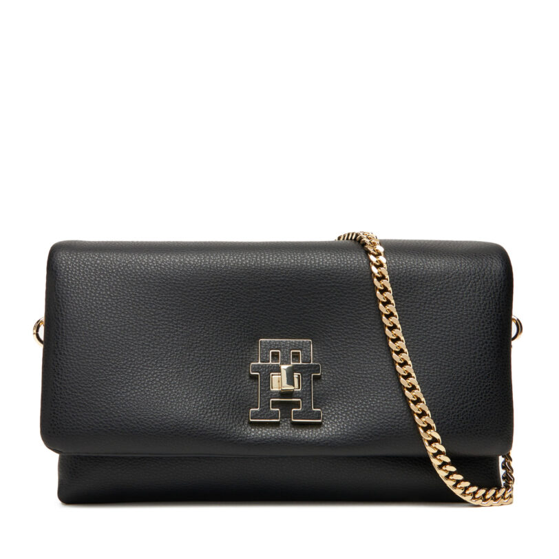 Дамска чанта Tommy Hilfiger Th Modern Mini Crossover AW0AW17462 Черен цвят на ниска цена