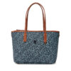 Дамска чанта Tommy Hilfiger Th Monoplay Leather Mini Tote AW0AW17415 Тъмносин цвят на ниска цена
