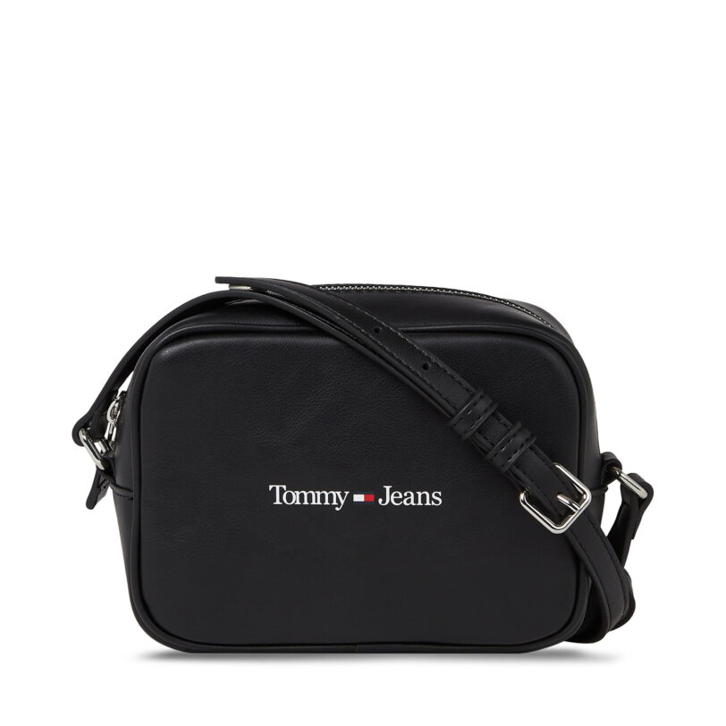 Дамска чанта Tommy Jeans Camera Bag AW0AW15029 Черен цвят на ниска цена