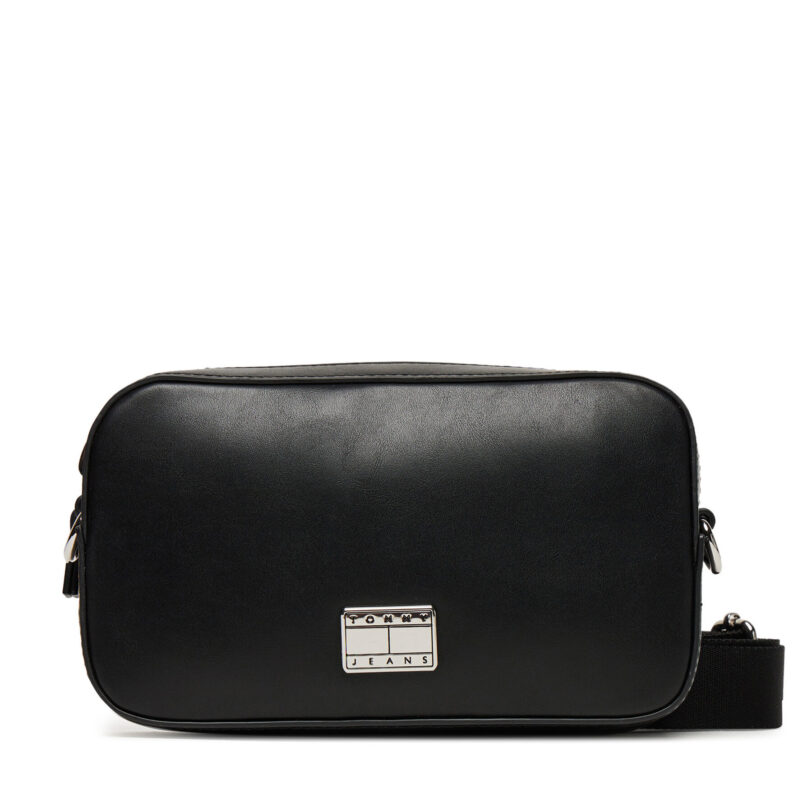 Дамска чанта Tommy Jeans Tjw American Cool Camera Bag AW0AW17570 Черен цвят на ниска цена