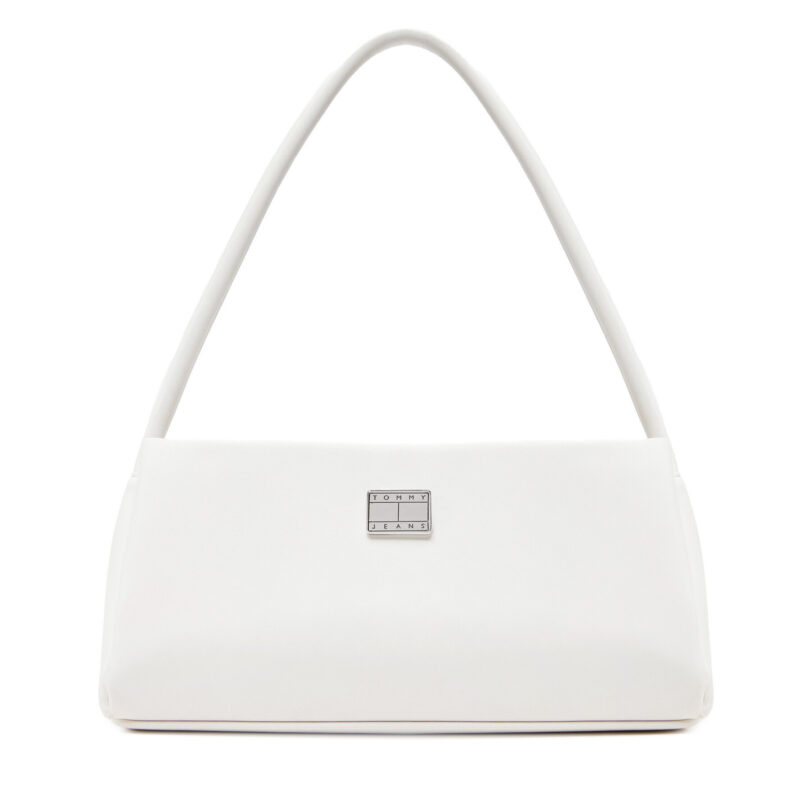 Дамска чанта Tommy Jeans Tjw American Cool Shoulder Bag AW0AW17295 Бял цвят на ниска цена