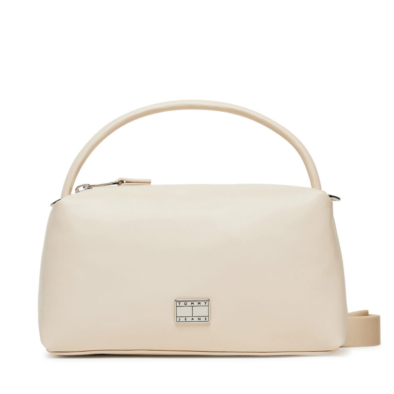 Дамска чанта Tommy Jeans Tjw American Cool Shoulder Bag AW0AW17531 Бежов цвят на ниска цена