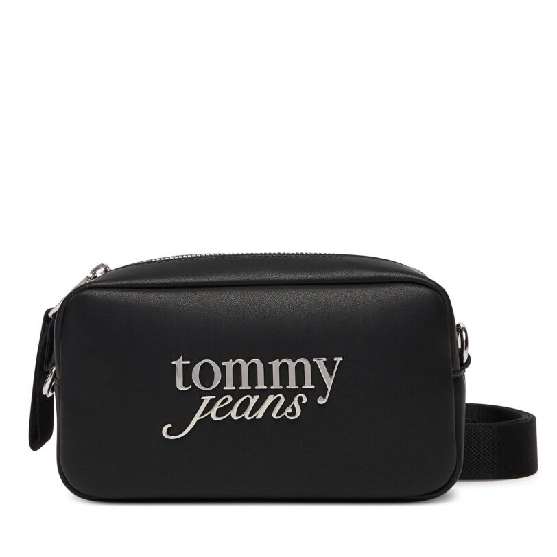 Дамска чанта Tommy Jeans Tjw Bold Script Camera Bag AW0AW17897 Черен цвят на ниска цена