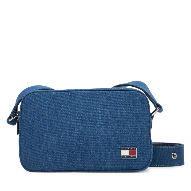 Дамска чанта Tommy Jeans Tjw Cool Denim Camera Bag AW0AW17874 Син цвят на ниска цена