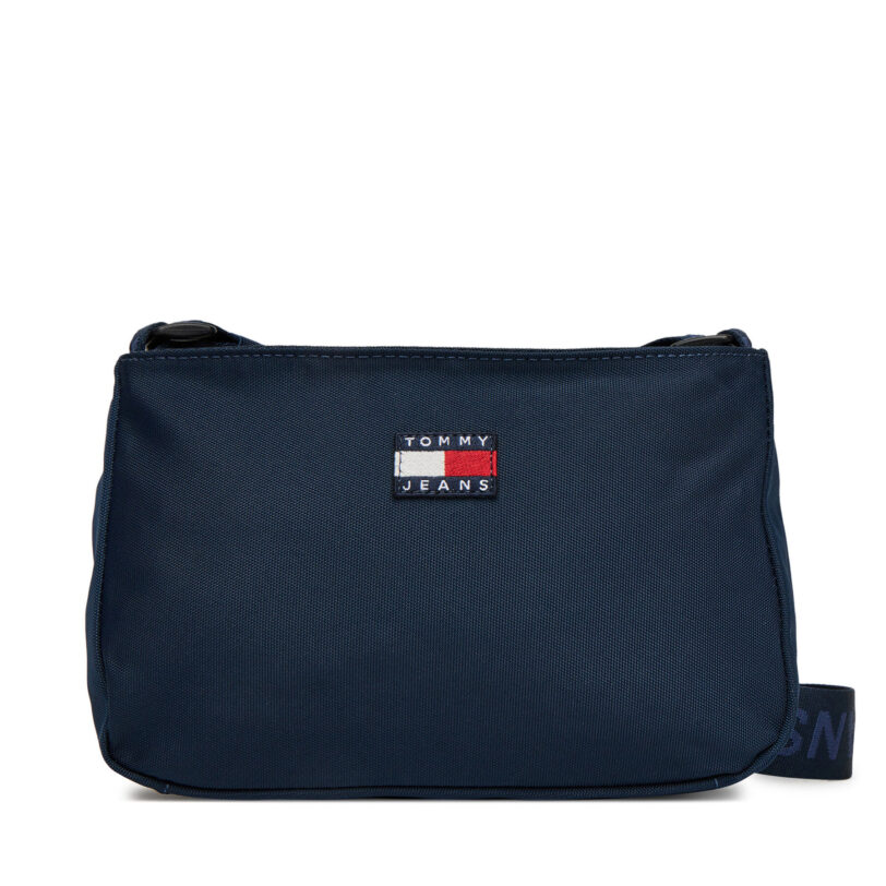 Дамска чанта Tommy Jeans Tjw Daily Shoulder Bag AW0AW17544 Тъмносин цвят на ниска цена