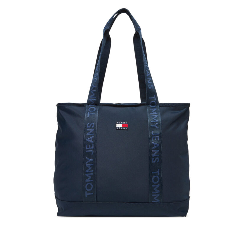 Дамска чанта Tommy Jeans Tjw Daily Tote AW0AW17567 Тъмносин цвят на ниска цена