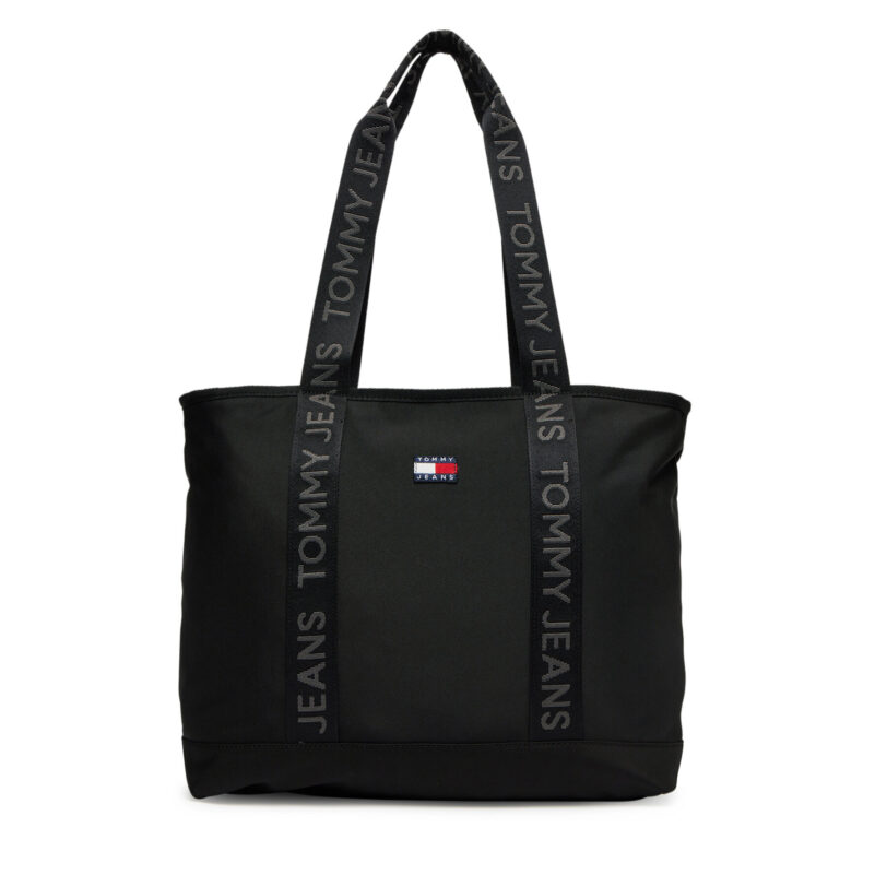 Дамска чанта Tommy Jeans Tjw Daily Tote AW0AW17567 Черен цвят на ниска цена