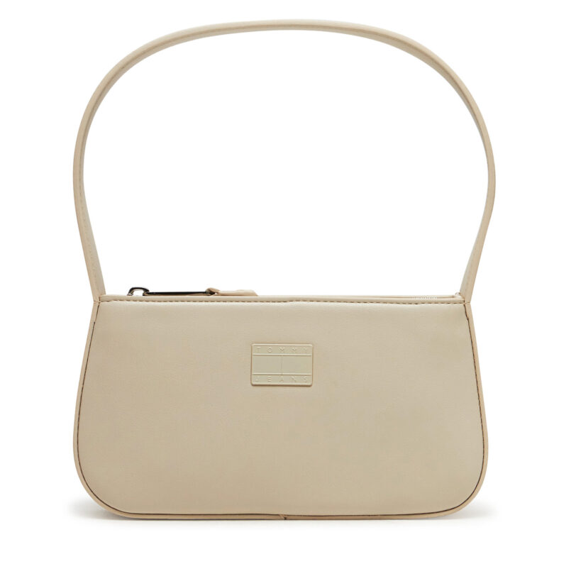 Дамска чанта Tommy Jeans Tjw Ess Must Shoulder Bag AW0AW16966 Бежов цвят на ниска цена