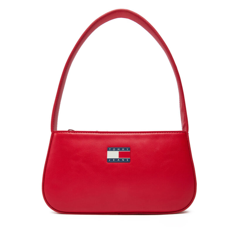Дамска чанта Tommy Jeans Tjw Ess Must Shoulder Bag AW0AW16966 Червен цвят на ниска цена