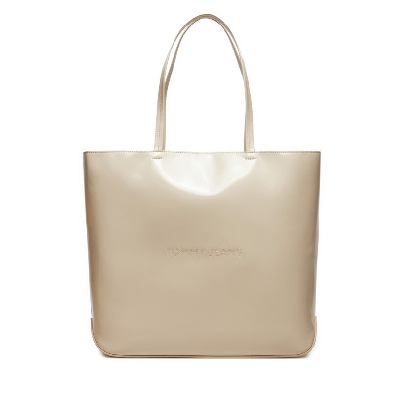 Дамска чанта Tommy Jeans Tjw Ess Must Tote Seasonal AW0AW16841 Екрю цвят на ниска цена