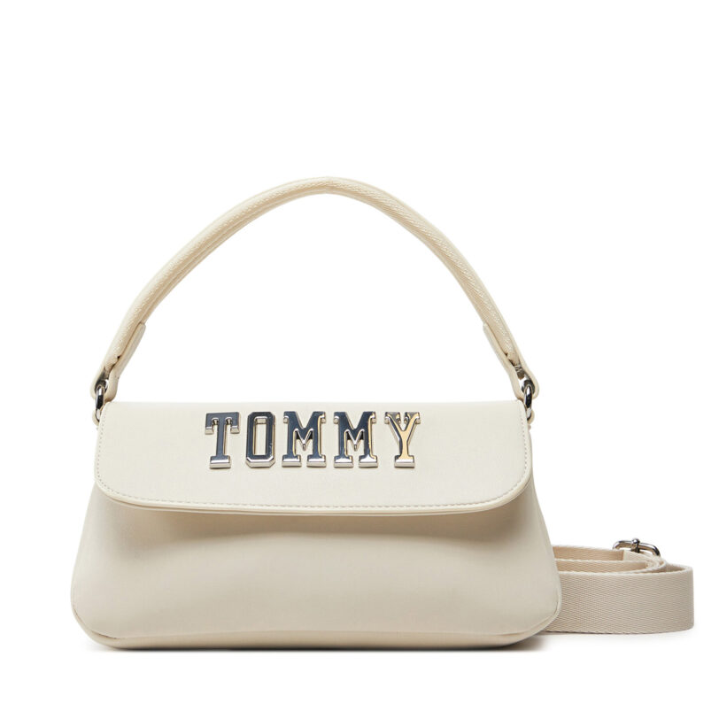 Дамска чанта Tommy Jeans Tjw Everywhere Flap Crossover AW0AW17391 Бежов цвят на ниска цена