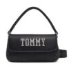 Дамска чанта Tommy Jeans Tjw Everywhere Flap Crossover AW0AW17391 Черен цвят на ниска цена