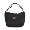 Дамска чанта Tommy Jeans Tjw Heritage Shoulder Bag AW0AW15823 Черен цвят на ниска цена