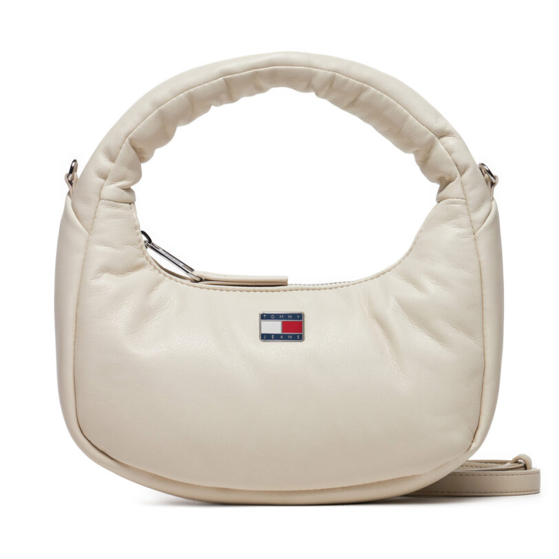 Дамска чанта Tommy Jeans Tjw Pillow Mini Hobo AW0AW16976 Бежов цвят на ниска цена
