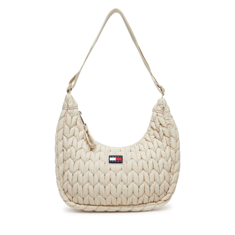 Дамска чанта Tommy Jeans Tjw Urban Quilted AW0AW17546 Бежов цвят на ниска цена