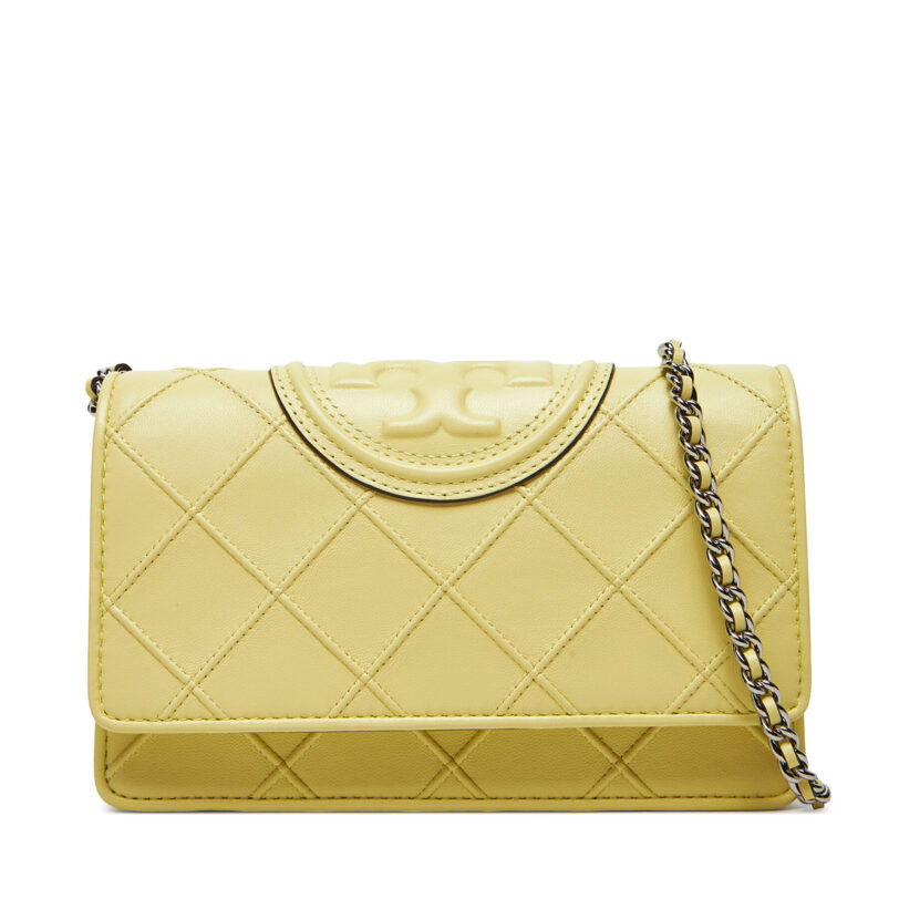 Дамска чанта Tory Burch 138853 Жълт цвят на ниска цена