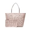 Дамска чанта Tory Burch Basketweave Tote 145634 Розов цвят на ниска цена